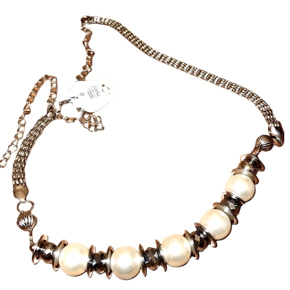 LAST🔥HP🔥Mother of Pearl Vintage Style Metal Chain Belt - Picture 2 of 13